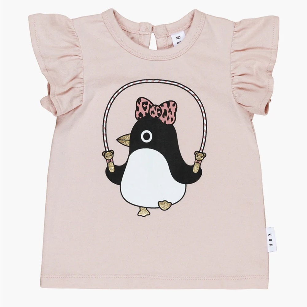 HUXBABY Girls Shirt Huxbaby Skipping Penguin